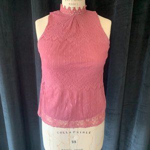 Rose Pink Lace Blouse